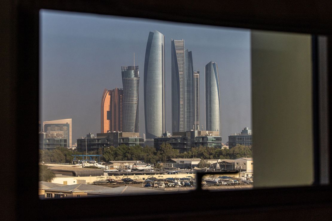 The Etihad Towers surrounded by residential and commercial properties in Abu Dhabi, United Arab Emirates, on Oct. 3, 2023.